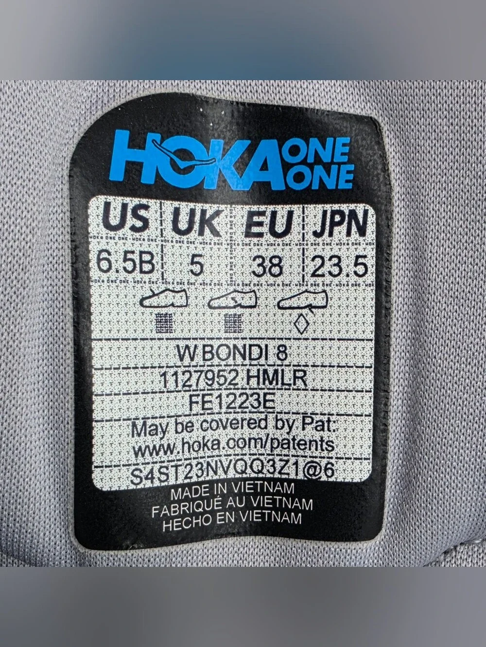 HOKA Women's Bondi 8 Running Shoes Harbor Mist Lunar Rock 6.5